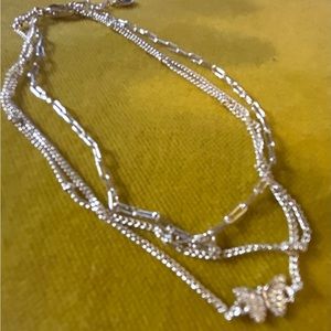 Silver Anklet with Butterfly